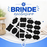 VedaPlus® - Kit Potes Herméticos de Vidro + Brinde Exclusivo
