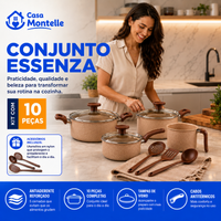 Coleção Essenza™ - Conjunto de Panelas Antiaderente Premium (10 Peças)