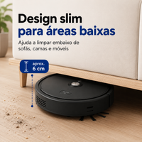 LimpaMax™ Robô Aspirador 3 em 1 - Varre, Aspira e Passa Pano