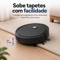 LimpaMax™ Robô Aspirador 3 em 1 - Varre, Aspira e Passa Pano