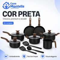Coleção Essenza™ - Conjunto de Panelas Antiaderente Premium (10 Peças)