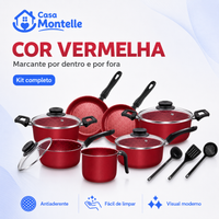 Coleção Essenza™ - Conjunto de Panelas Antiaderente Premium (10 Peças)
