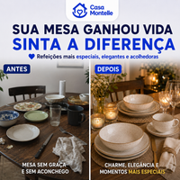 Coleção Mason Luxo™ - Jogo de Jantar Premium 30 Peças em Porcelana